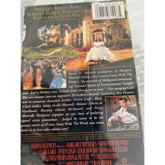 Gift 2 Tape Set Gone with The Wind VHS Remastered Color Digital Soundtrack NIB - Picture 4 of 13